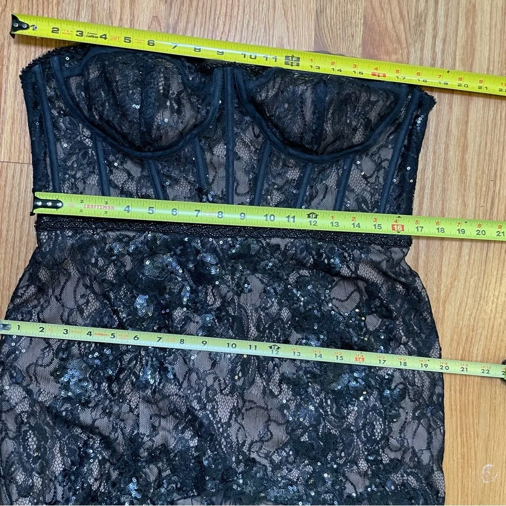 DAVID'S BRIDAL Galina Signature Strapless Corset Gown Tulle Dress #WBM3095 Prom - Picture 9 of 16